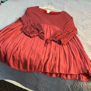 Beautiful burgundy swing dress!